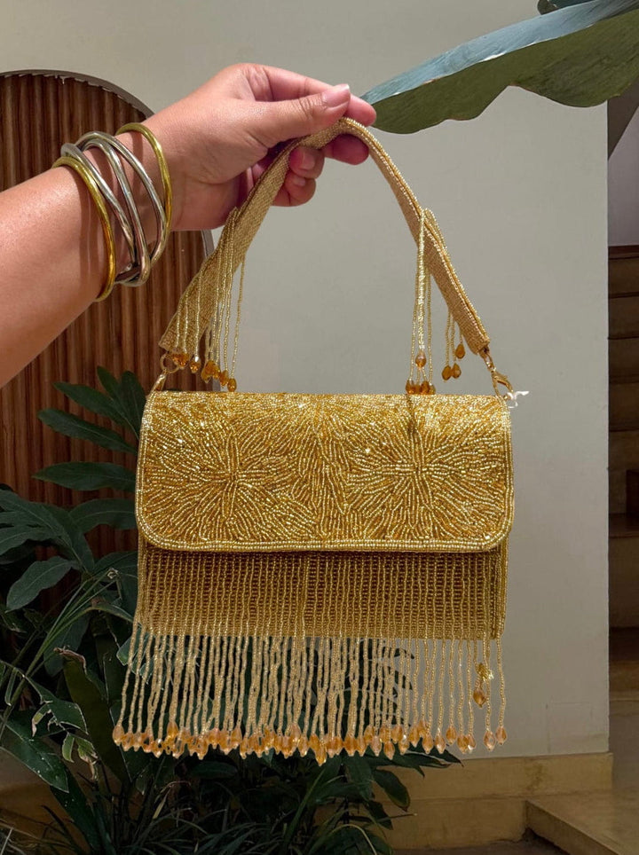 GOLDEN HOUR Beadwork Bag