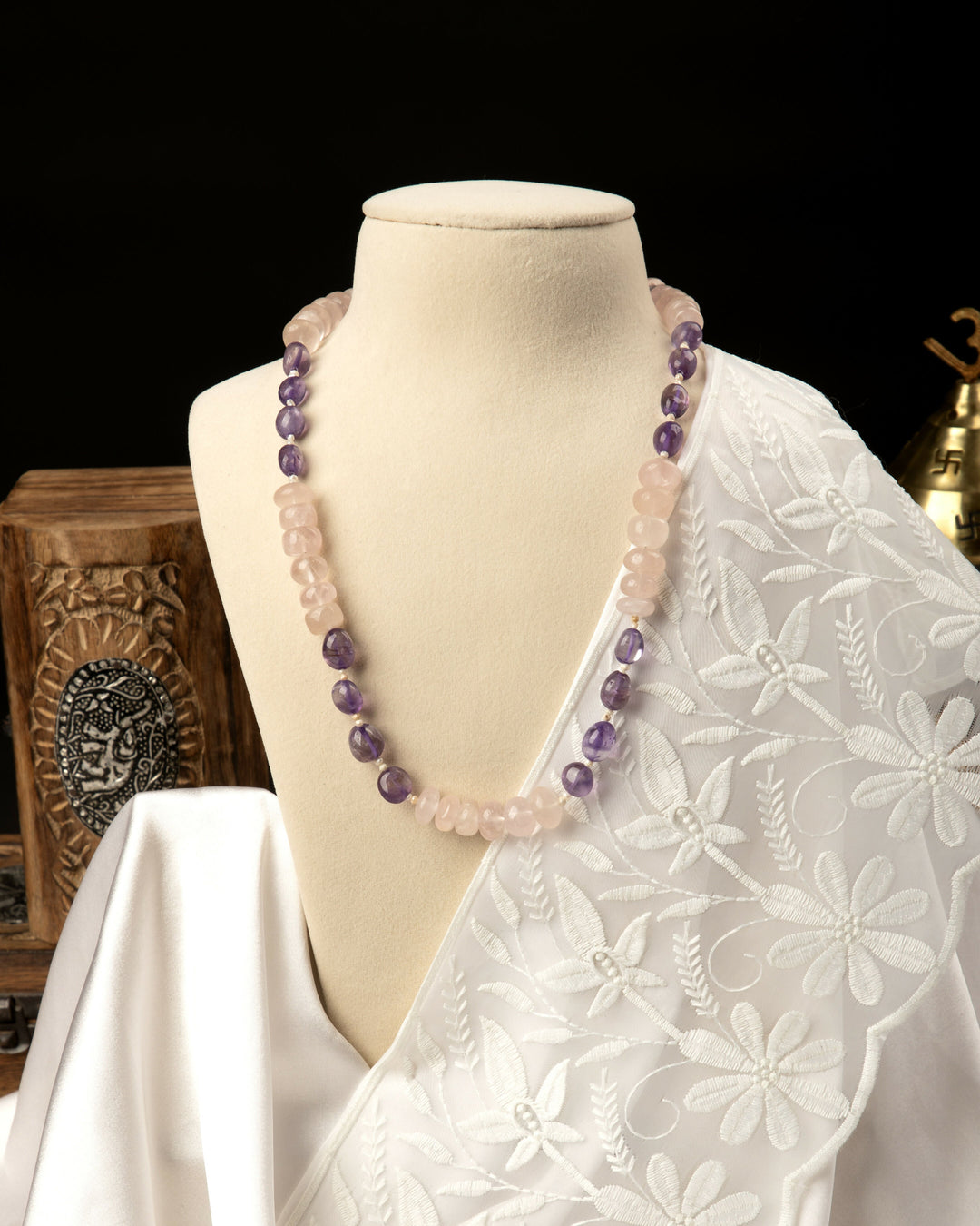 Mohini – Rose Quartz & Amethyst Mala | SHOBITAM
