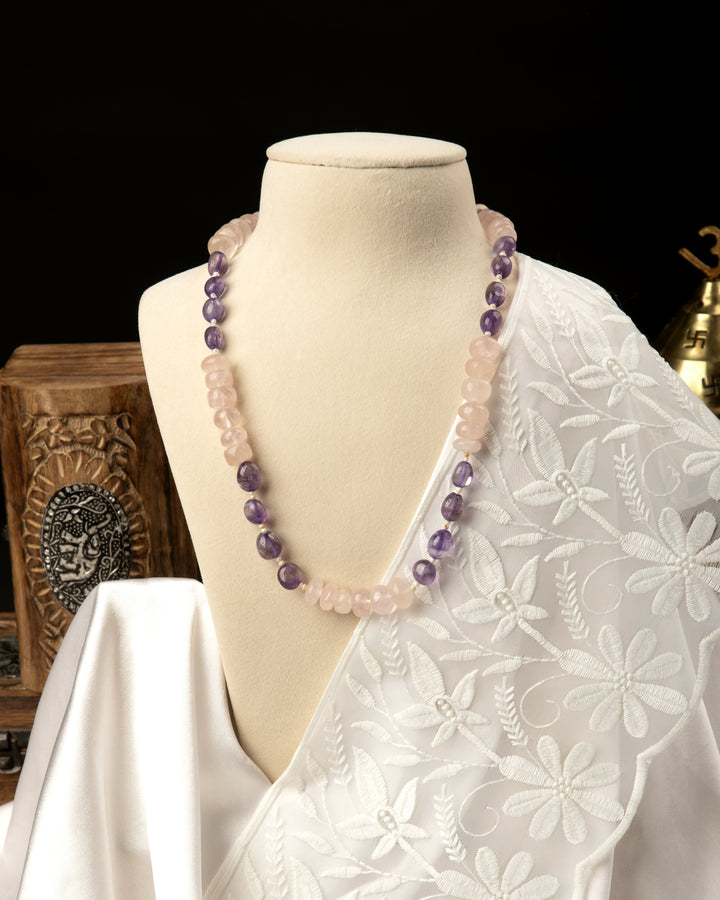 Mohini – Rose Quartz & Amethyst Mala | SHOBITAM
