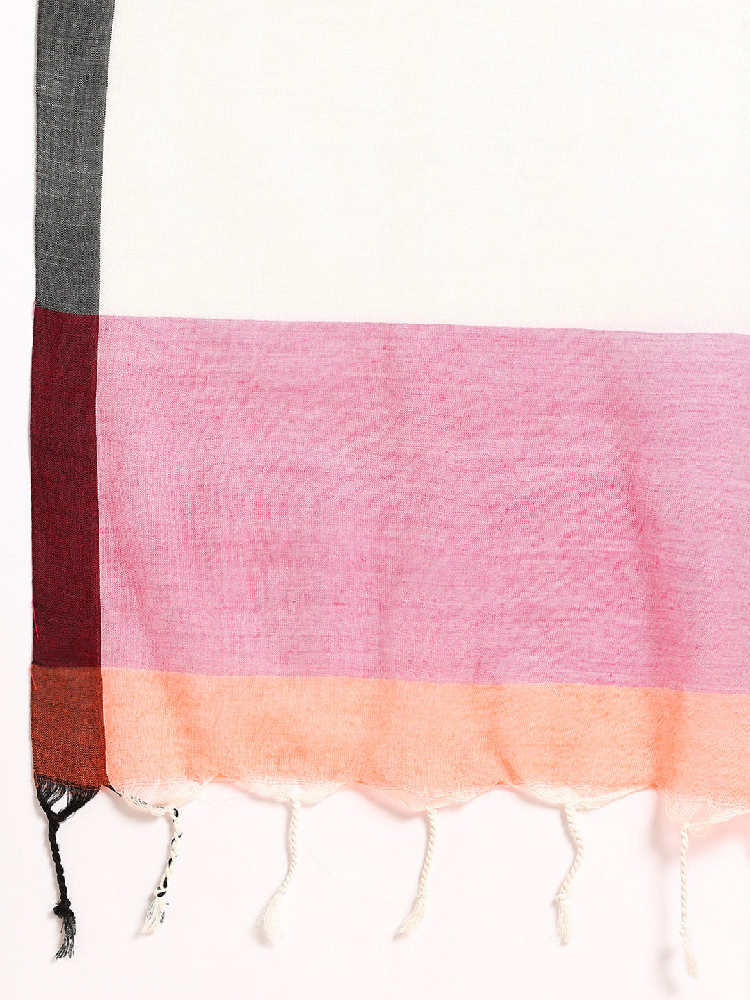 Colorblock Pure Cotton Saree with Blouse piece | SHOBITAM