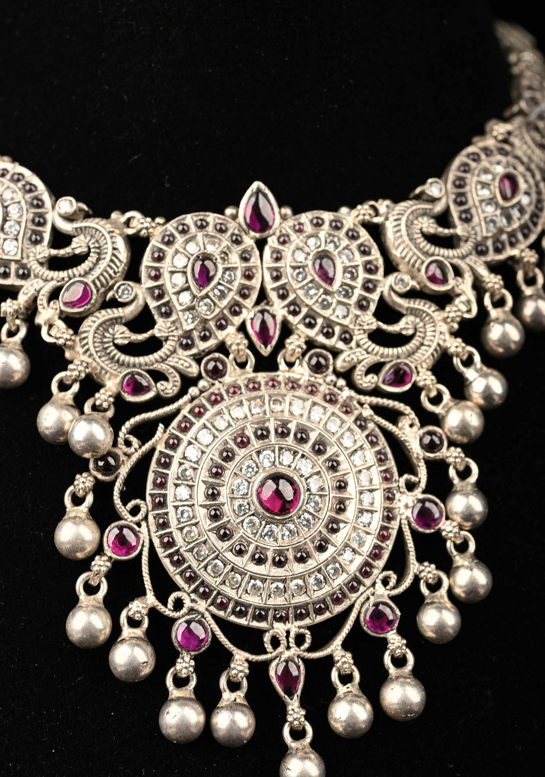 92.5 Silver,Silver Oxidized Necklace