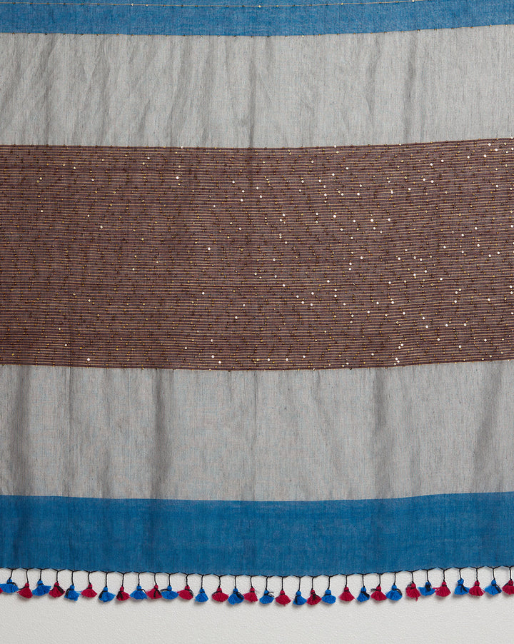 Handloom Sequins Cotton Saree | SHOBITAM