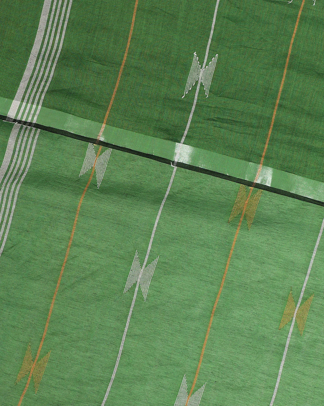 Purple-Green Tie Dye Jamdani Cotton Saree