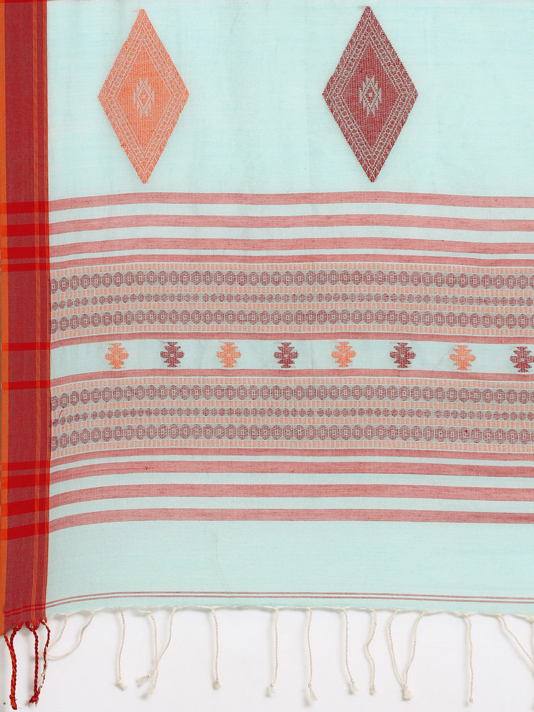 Handwoven Jacquard Weave Pure Cotton Assamese Saree | SHOBITAM