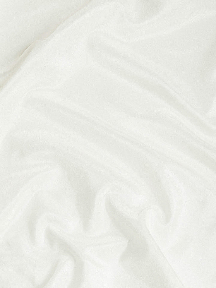 Handloom White Silk Kantha Saree with Blouse piece