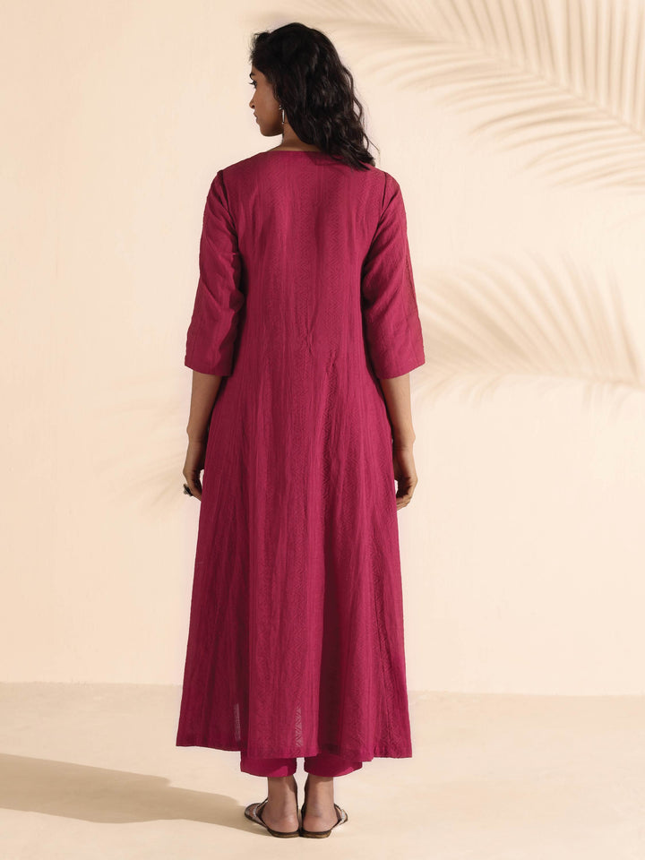 Carrot Cotton Dobby Kurta Pant Set | SHOBITAM