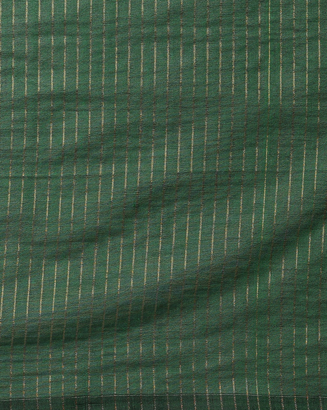 Green Pure Cotton Saree With Blouse Piece | SHOBITAM