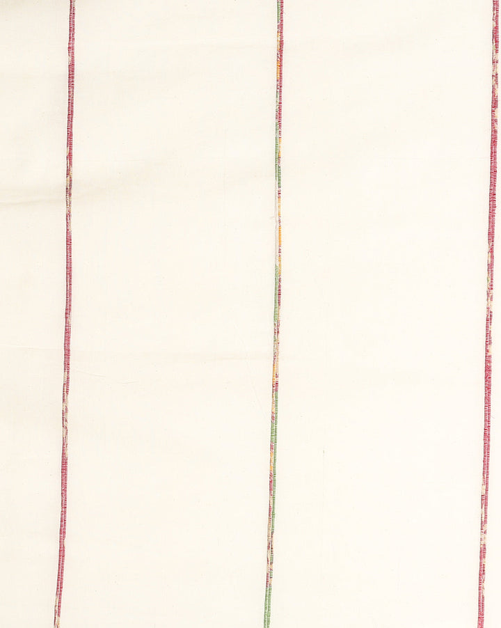 White Red Ajrak Print Khesh Cotton Saree with Blouse piece | SHOBITAM