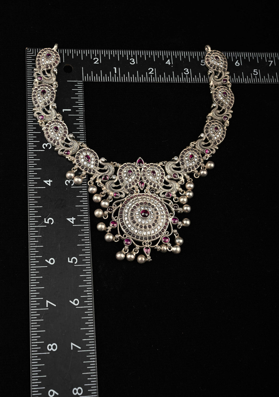 92.5 Silver,Silver Oxidized Necklace