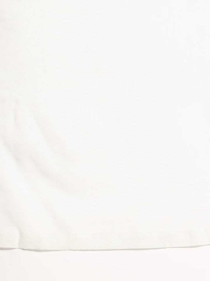 White Floral Cotton Saree