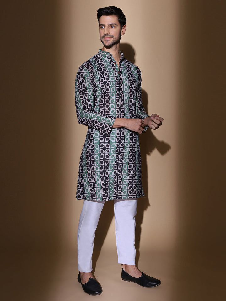 Parchaayi Batik Print Cotton Long Kurta