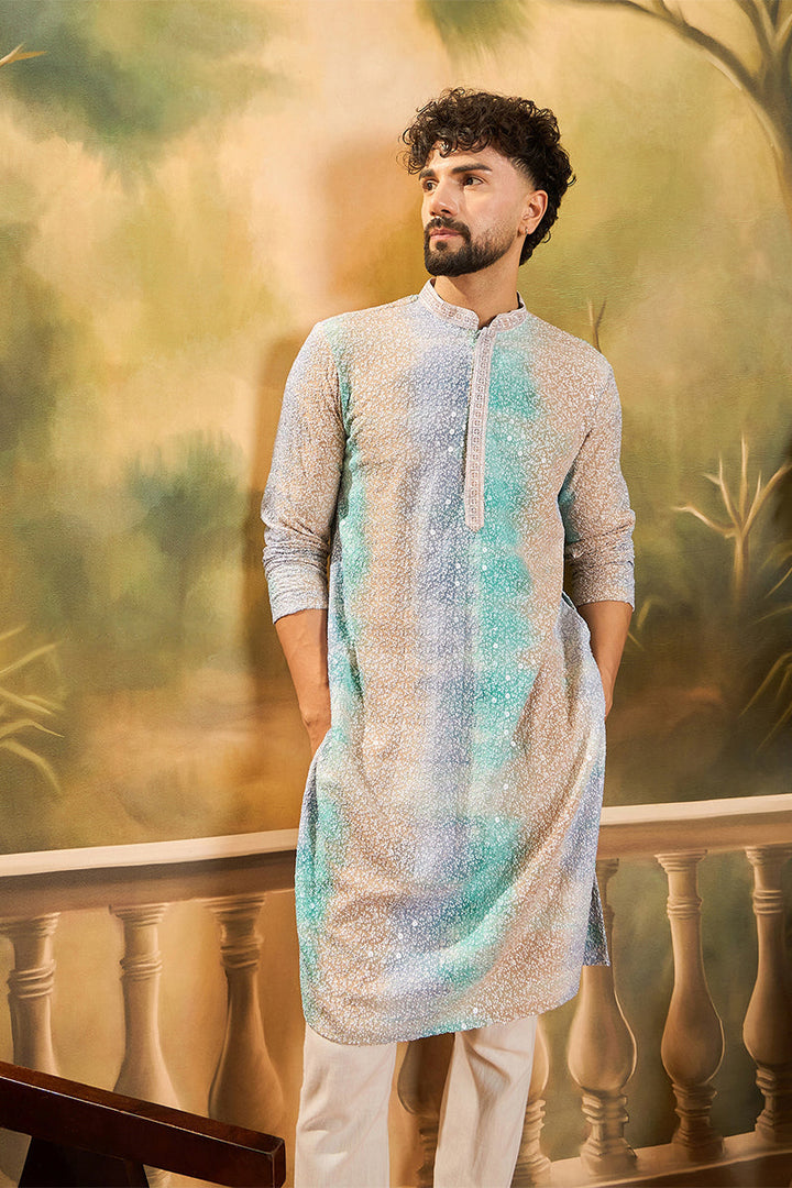Multi Viscose Rayon Solid Embroidered Straight Kurta | SHOBITAM