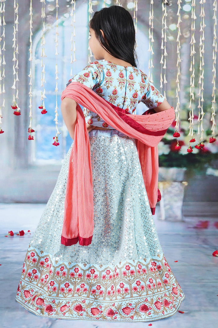 Girls 12 Kali Starry Lehenga Blouse with Dupatta