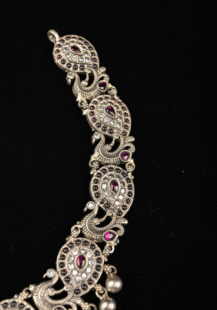92.5 Silver,Silver Oxidized Necklace