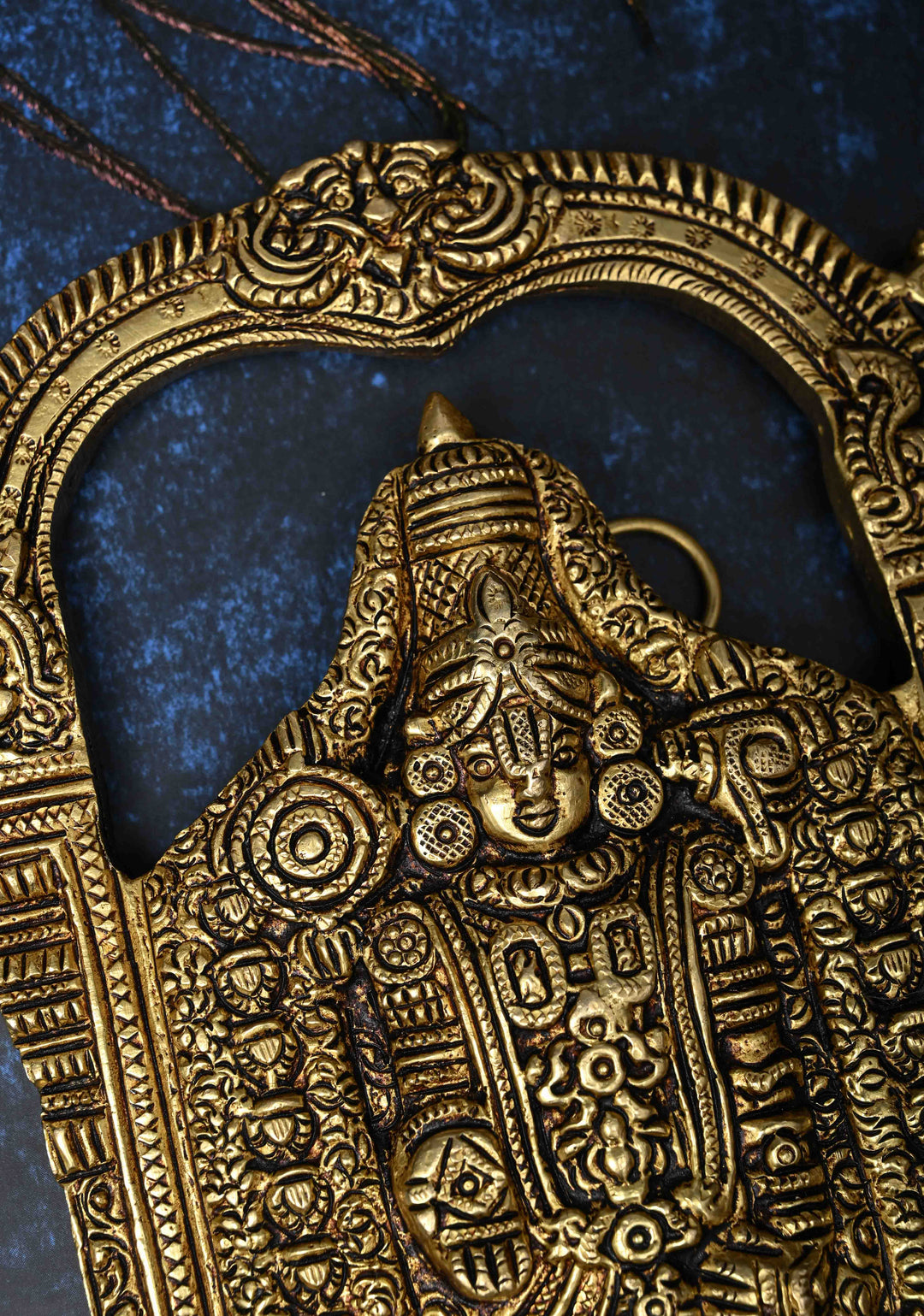 7.2" Brass Lord Venkateshwara Swami Wall Hanging, Indian Decorative