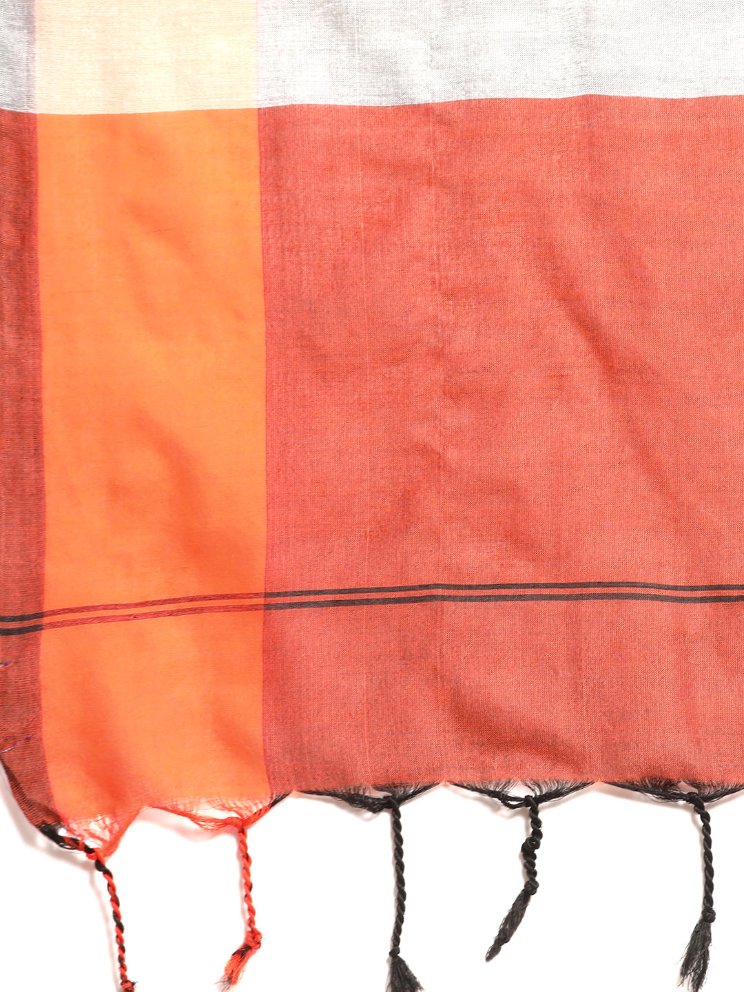 Colorblock Pure Cotton Saree with Blouse piece | SHOBITAM