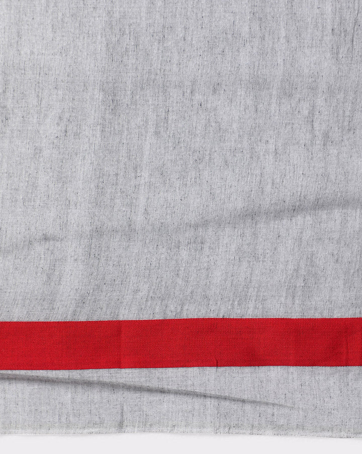 Handloom Solid Cotton Saree with Blouse Piece | SHOBITAM