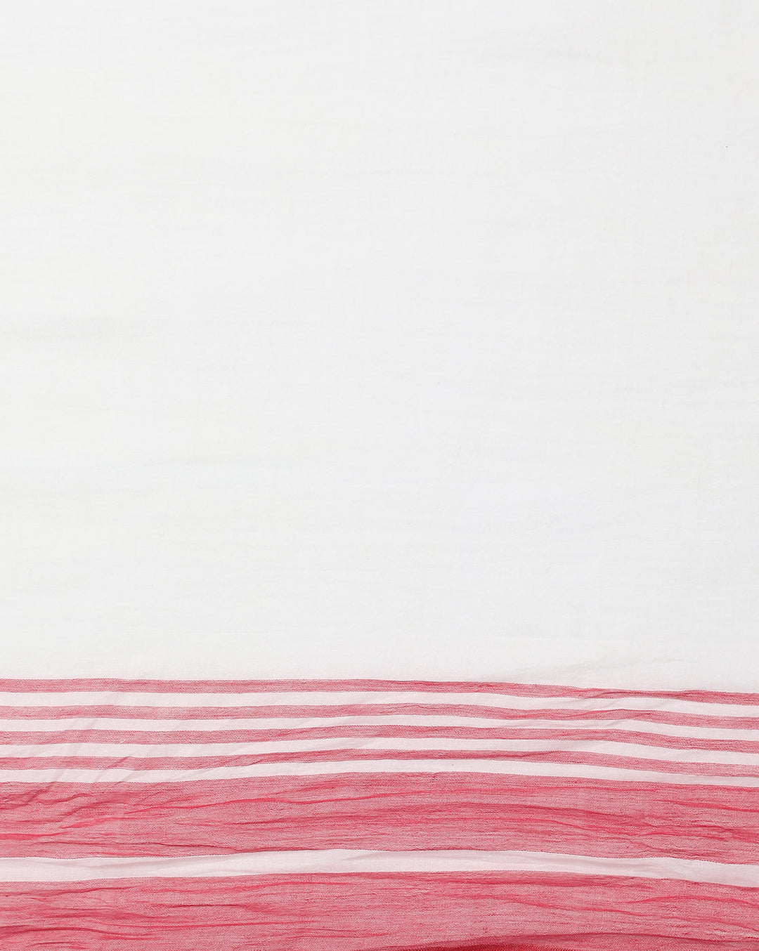 White Red Diamond Jamdani Cotton Saree | SHOBITAM