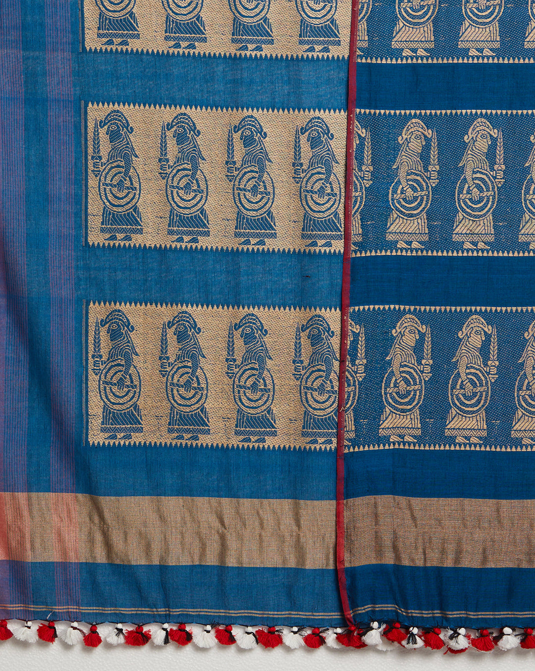 MidNight Plum Handloom Cotton Baluchari Saree