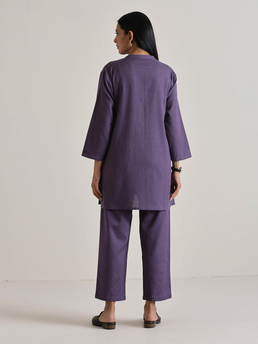 Plum Purple Relaxed Fit Co-Ord Set | SHOBITAM