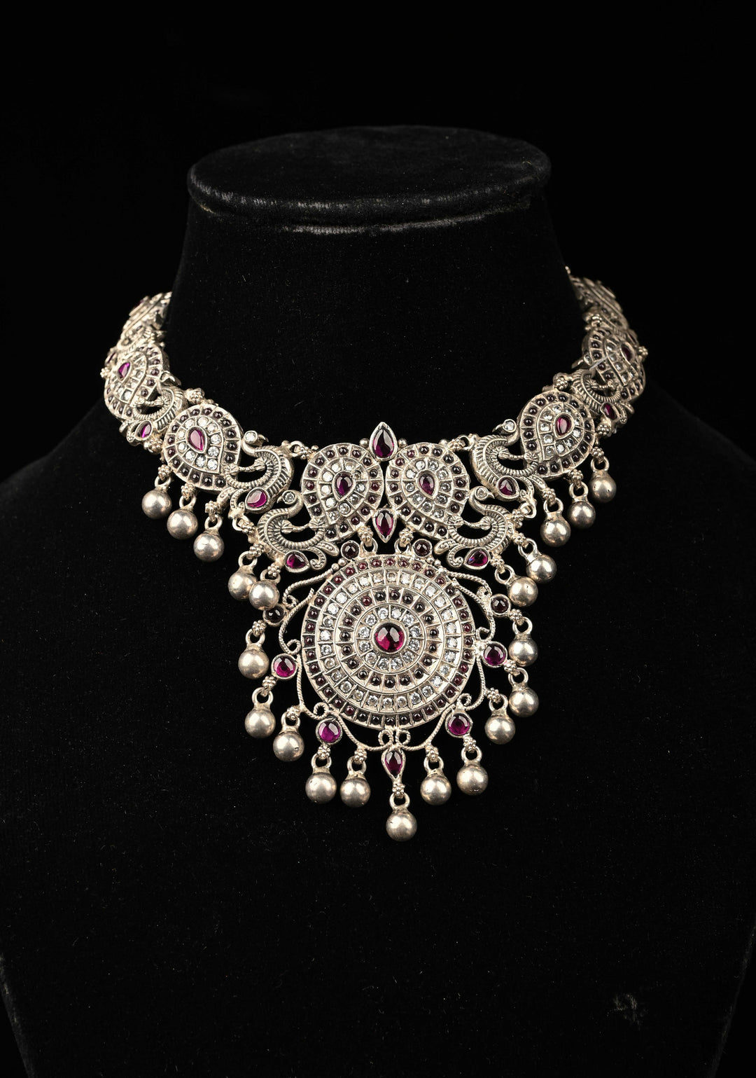 92.5 Silver,Silver Oxidized Necklace