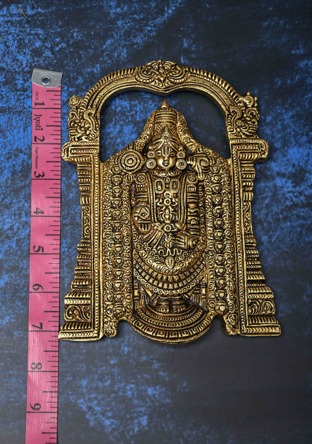 7.2" Brass Lord Venkateshwara Swami Wall Hanging, Indian Decorative