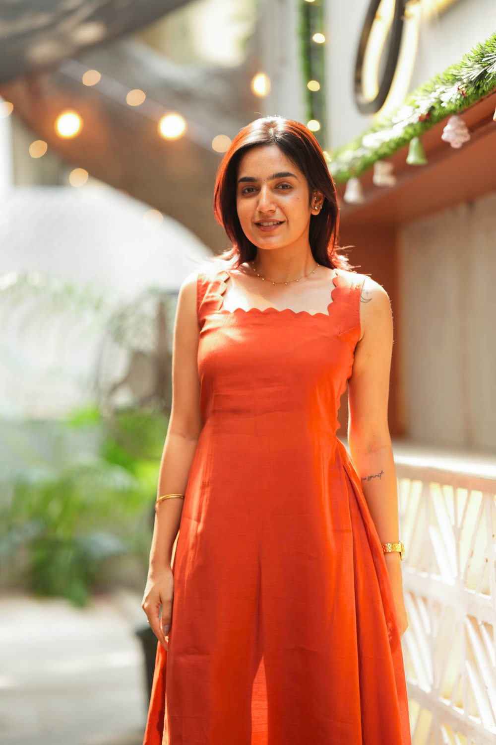 Aarna Rust Orange Kurta Set (Set of 2) | Made to Order | SHOBITAM