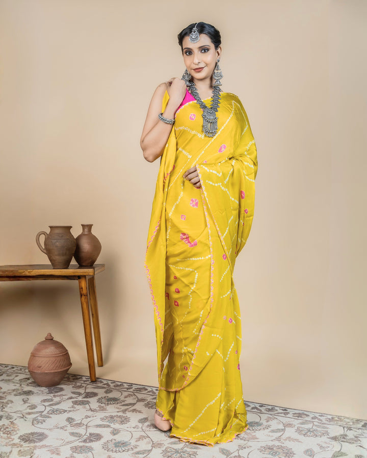 Pitaka Bandhani Saree | SHOBITAM