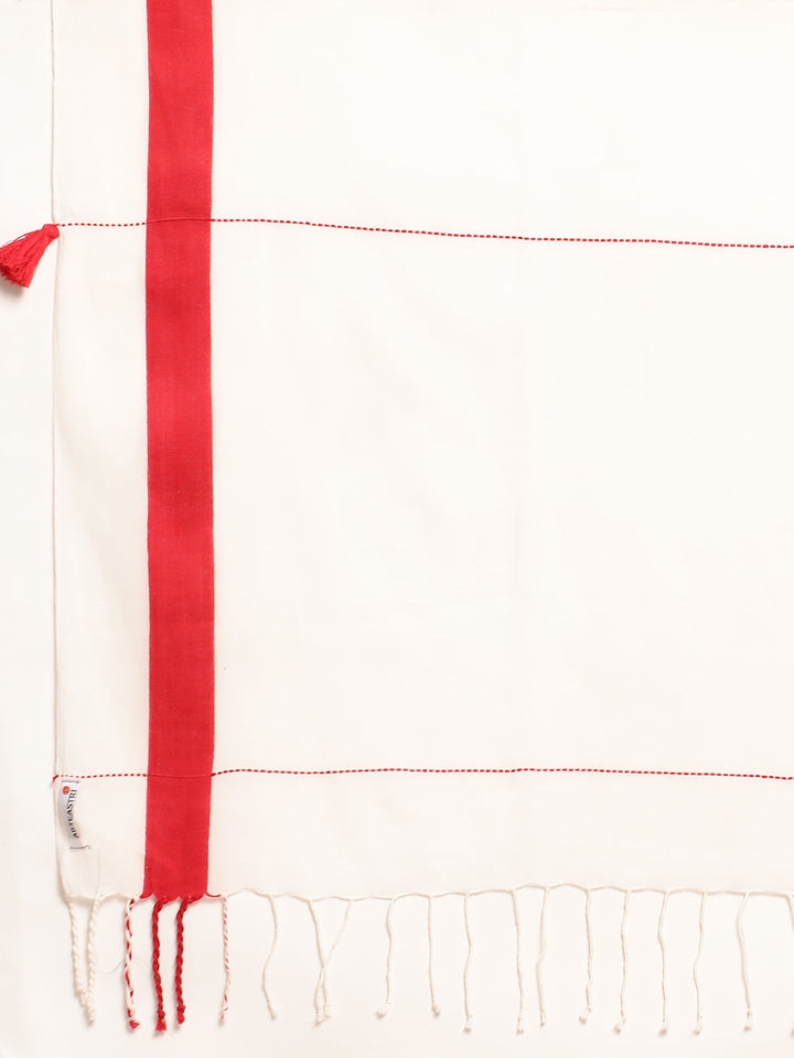 Handloom Solid Cotton Saree with Blouse Piece | SHOBITAM
