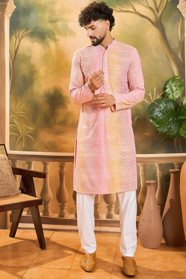 Multi Viscose Rayon Solid Embroidered Straight Kurta | SHOBITAM