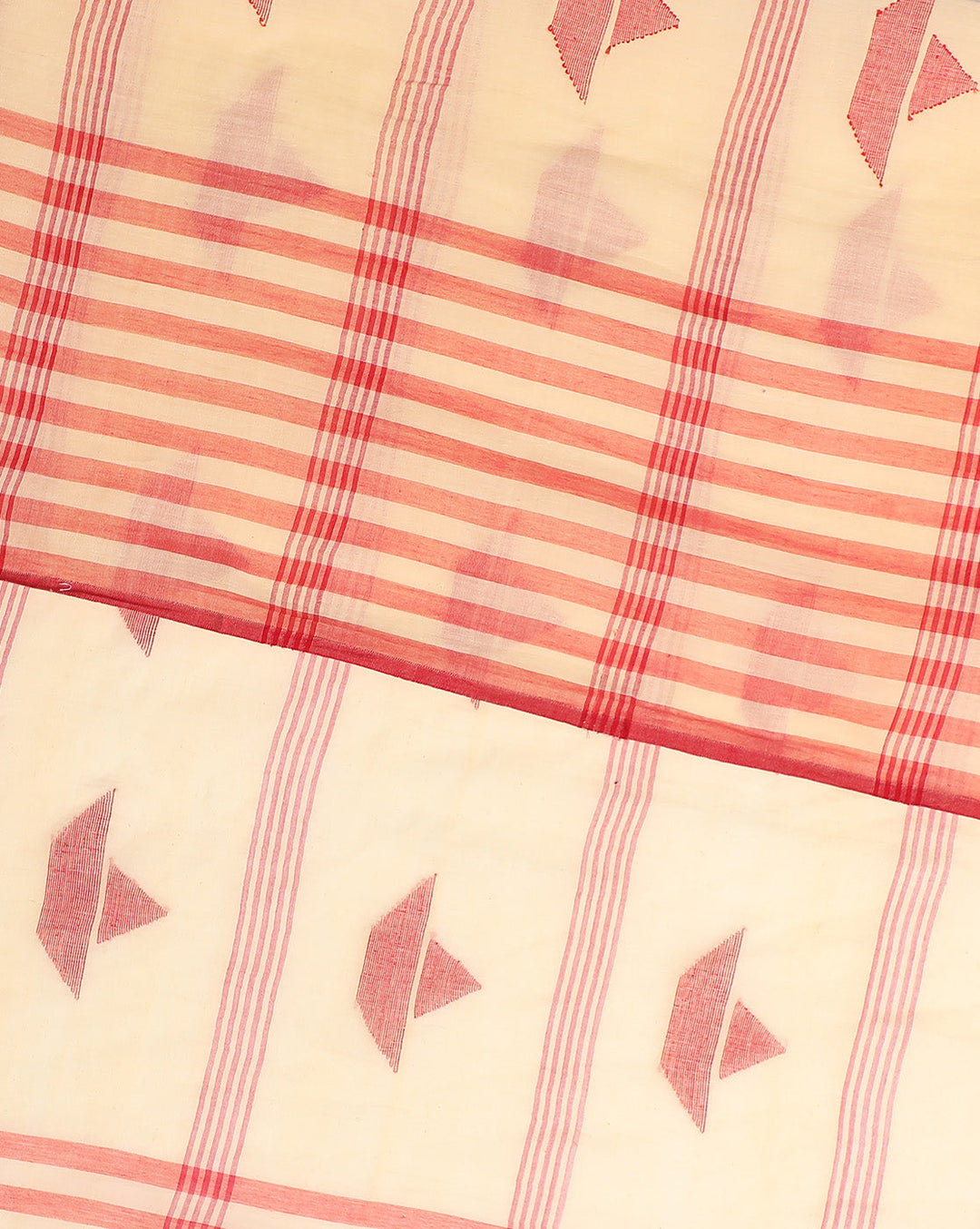 Handloom Jamdani Cotton Saree | SHOBITAM