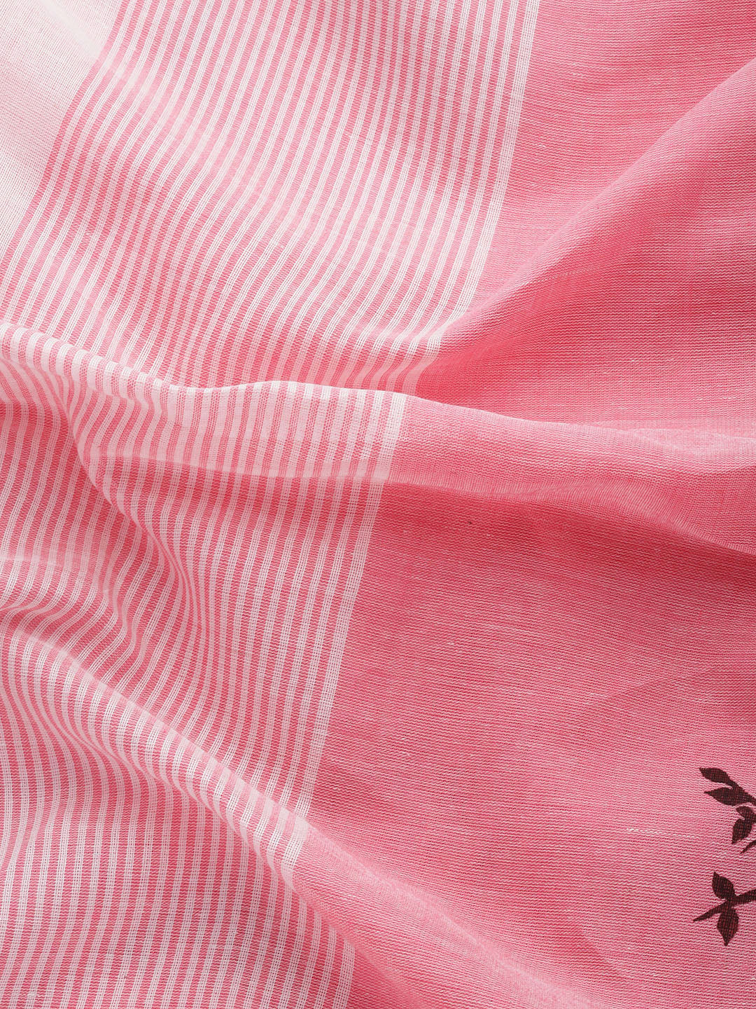 Handloom Coral Pink Saree | SHOBITAM