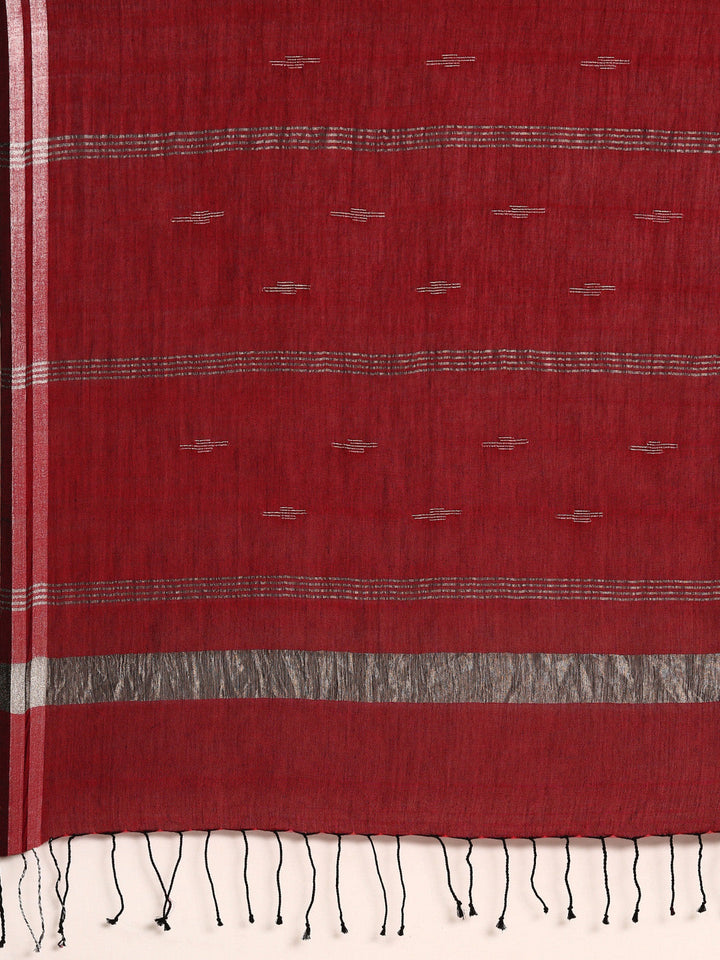 Handloom Jamdani Cotton Saree Without Blouse Piece | SHOBITAM