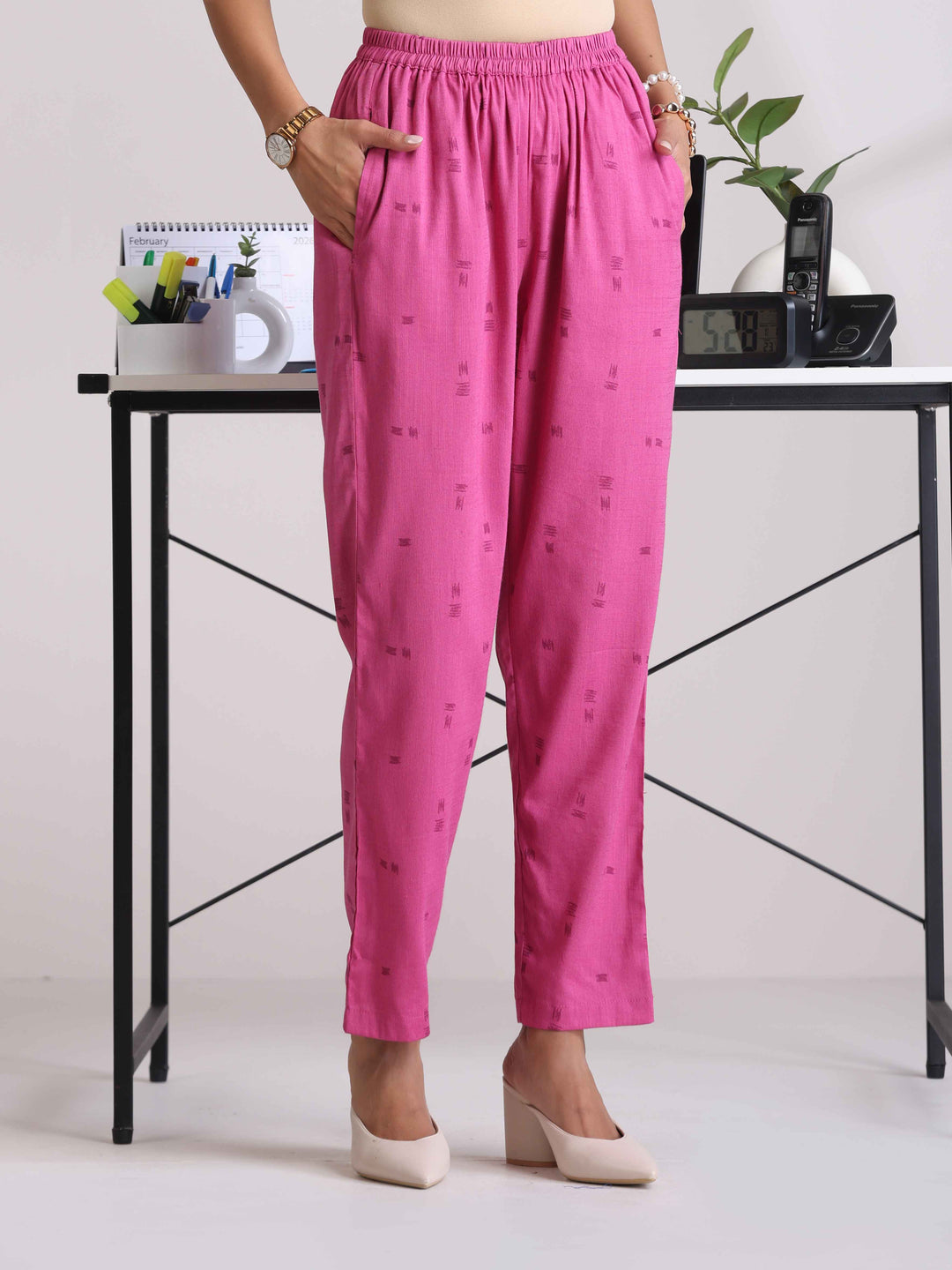 Pink Print Kaftan Kurta Co-ord Set | SHOBITAM