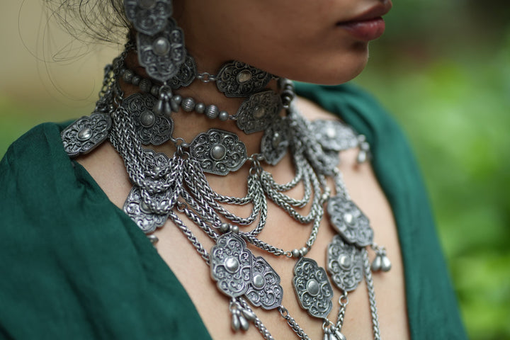 Rekha Chain Choker Necklace | SHOBITAM