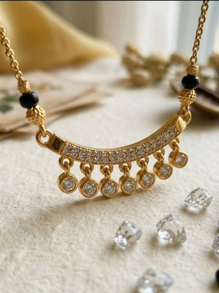 High Quality Fancy Gold Plated Mangalsutra | SHOBITAM