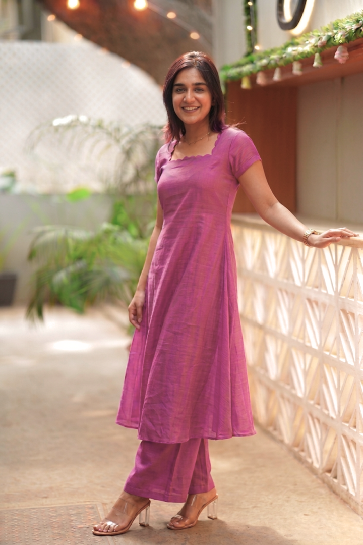 Aarna Pink Kurta Set (Set of 2) | SHOBITAM
