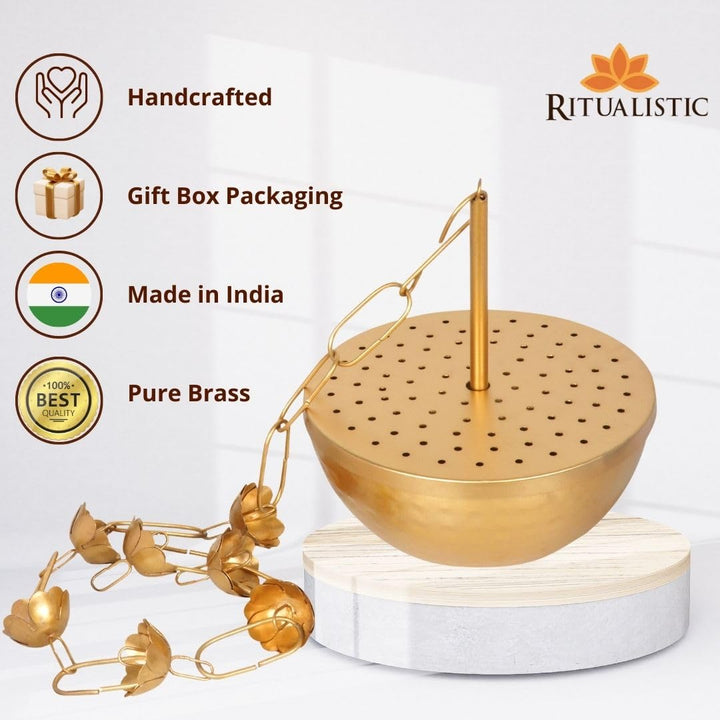 Brass Hanging Dhoop Dani Incense & Loban Burner