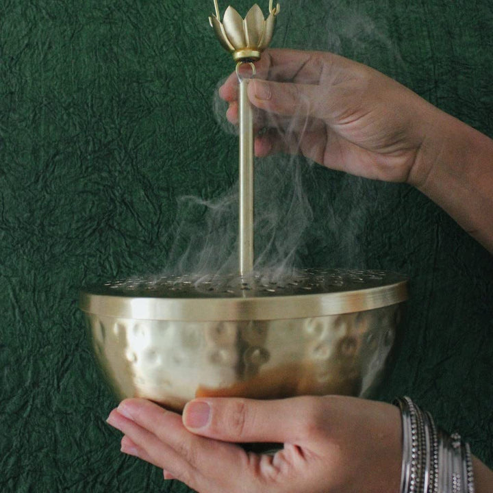 Brass Hanging Dhoop Dani Incense & Loban Burner
