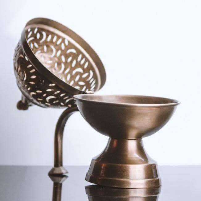 Brass Heritage Handheld Loban Burner Dhoop Dani