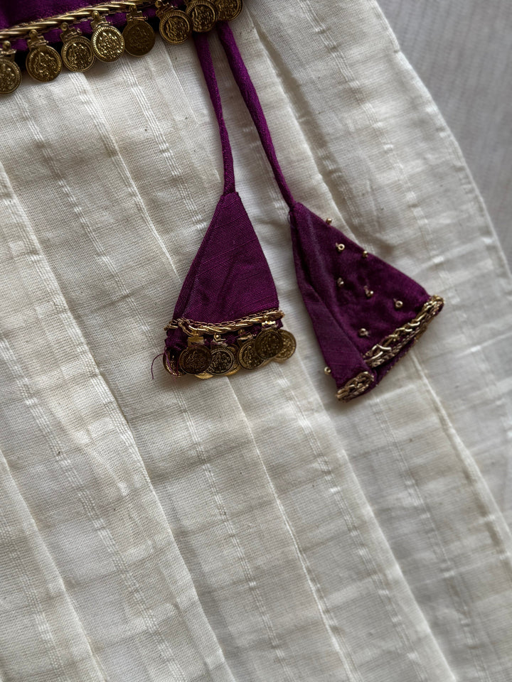 Aabarna Crop top and skirt - Onam Edit Express | SHOBITAM