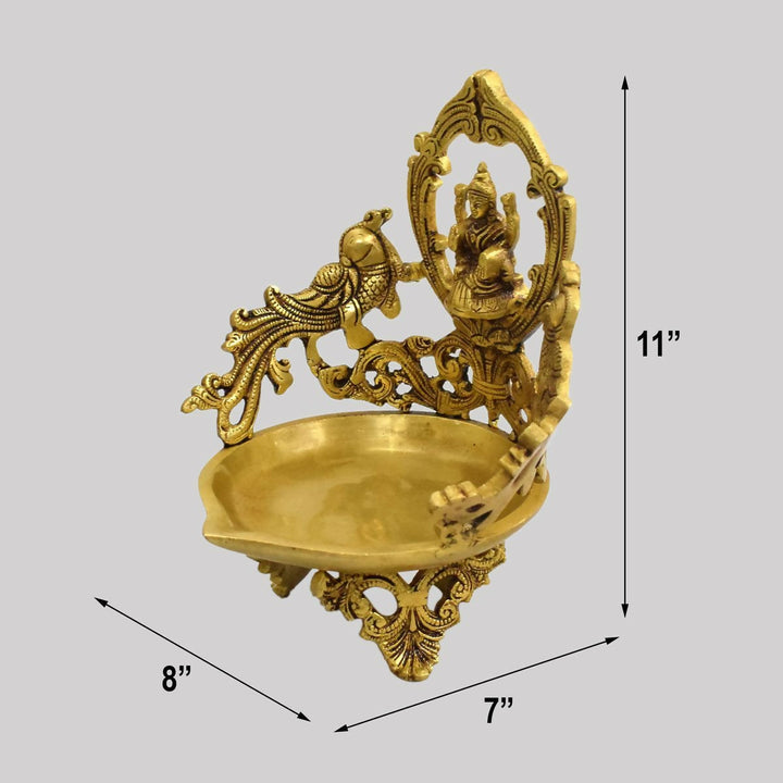 BRASS LAKSHMI NANDA DEEPA 11*8*7 | SHOBITAM