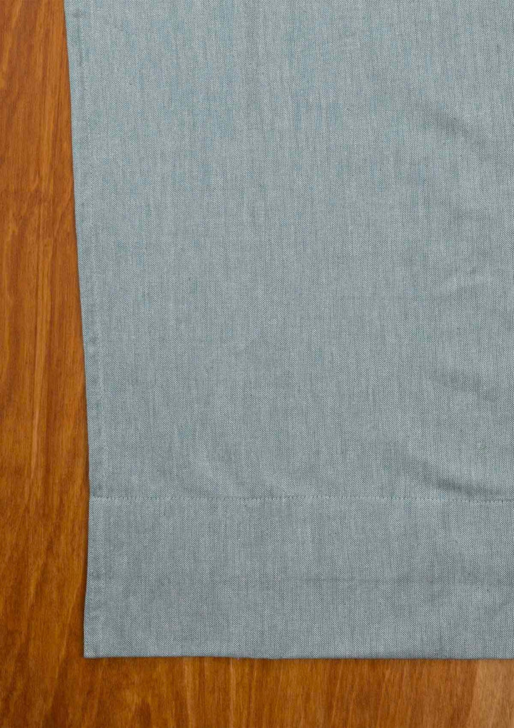 Ocean Teal Linen Cotton Plain Curtain for living room & bedroom - Room Darkenin | SHOBITAMg - Single Piece