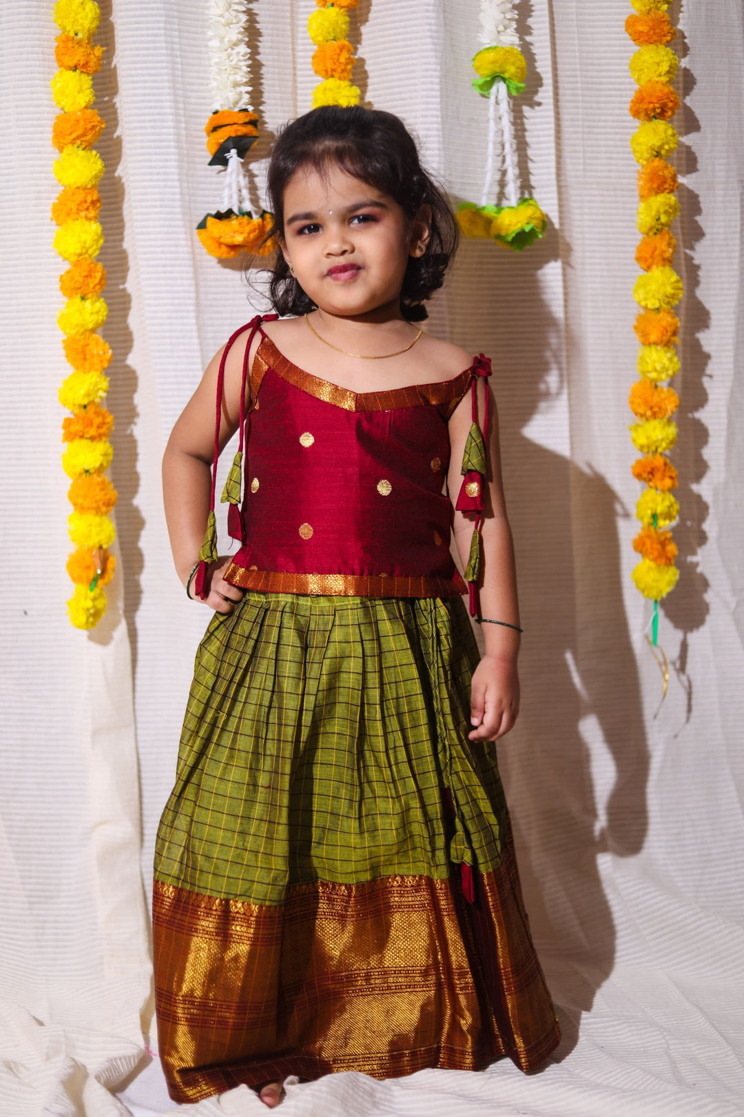 Inbha Green with Maroon mini | Made To Order