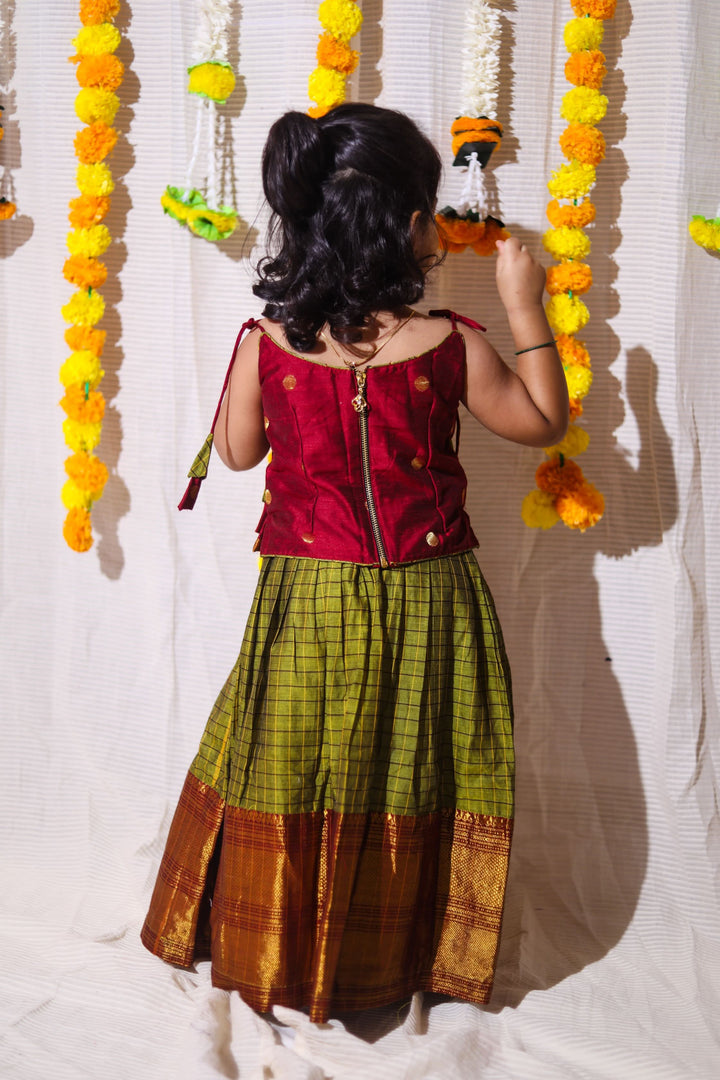 Inbha Green with Maroon mini | Made To Order