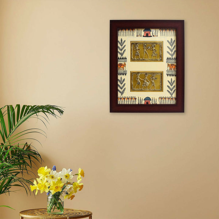 DHOKRA ART WALL HANGING FRAME 13*11*1 | SHOBITAM