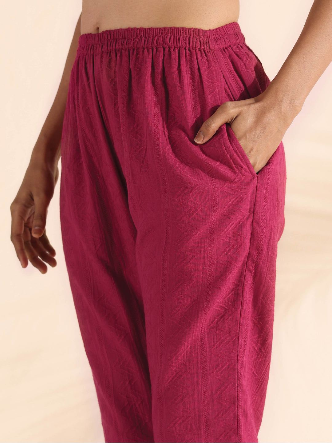 Carrot Cotton Dobby Kurta Pant Set | SHOBITAM