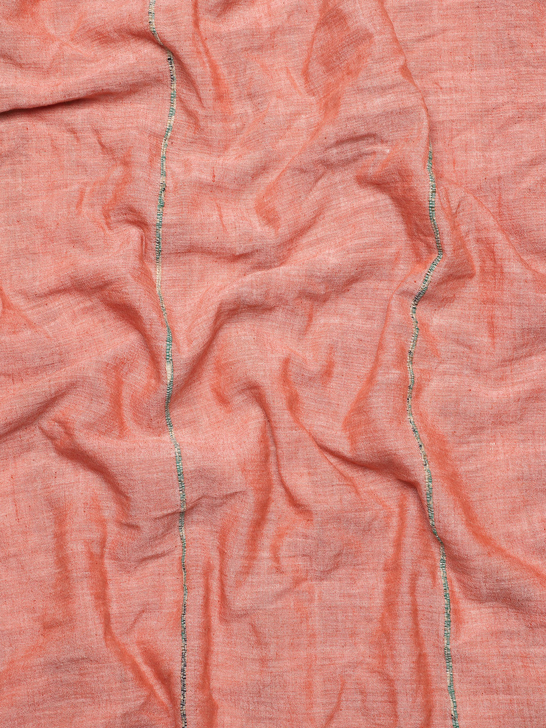 Peach Khesh Kantha Cotton Saree | SHOBITAM