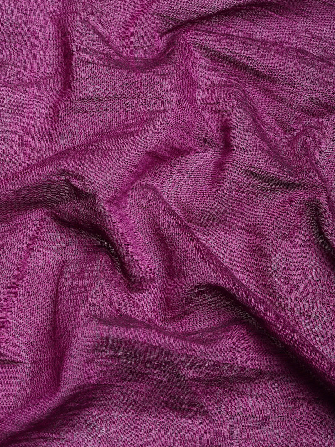 Handloom Black Magenta Colorblock Cotton Kantha Saree