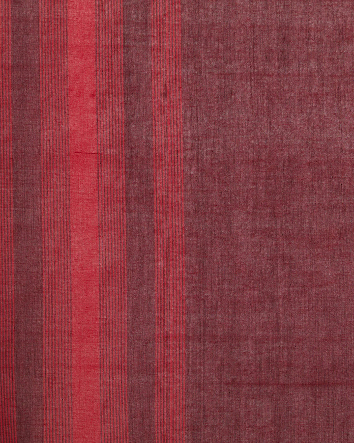 Red Handloom Cotton Baluchari Saree